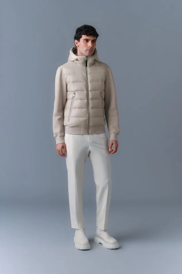 Hoodies and Tops Men Mackage FRANKR Hybrid Jacket With Hood Black Hoodies and Tops Men Mackage FRANKR Hybrid Jacket With Hood Black