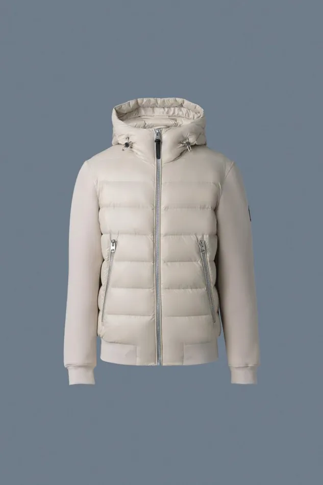 Hoodies and Tops Men Mackage FRANKR Hybrid Jacket With Hood Black Hoodies and Tops Men Mackage FRANKR Hybrid Jacket With Hood Black