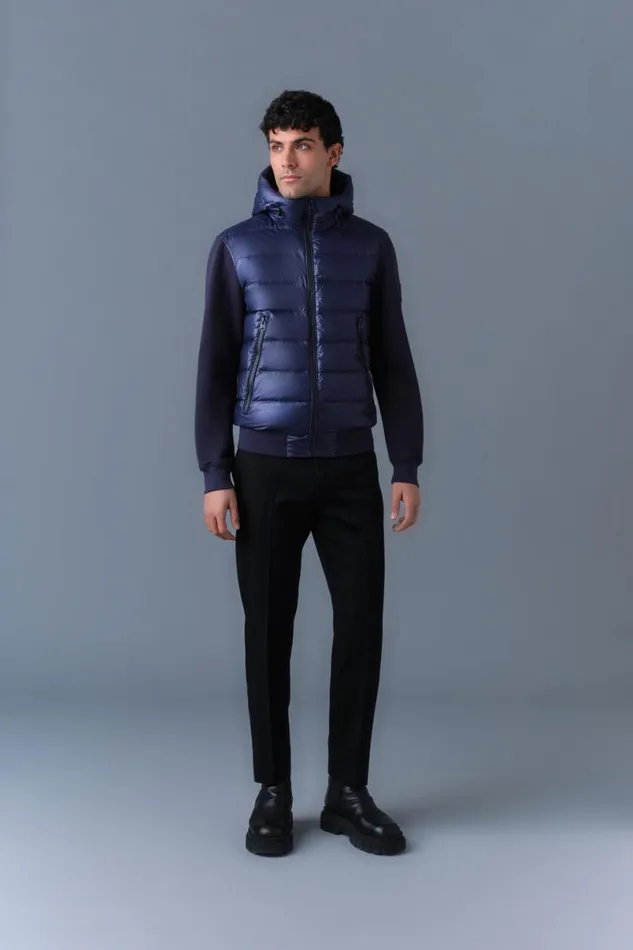 Hoodies and Tops Men Mackage FRANKR Hybrid Jacket With Hood Black Hoodies and Tops Men Mackage FRANKR Hybrid Jacket With Hood Black