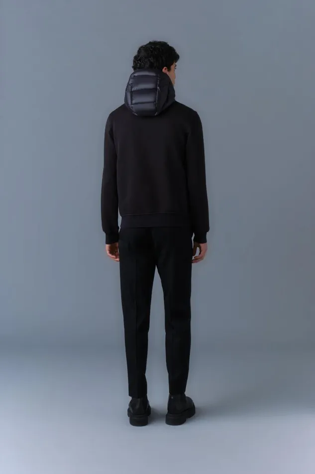 Hoodies and Tops Men Mackage FRANKR Hybrid Jacket With Hood Black Hoodies and Tops Men Mackage FRANKR Hybrid Jacket With Hood Black