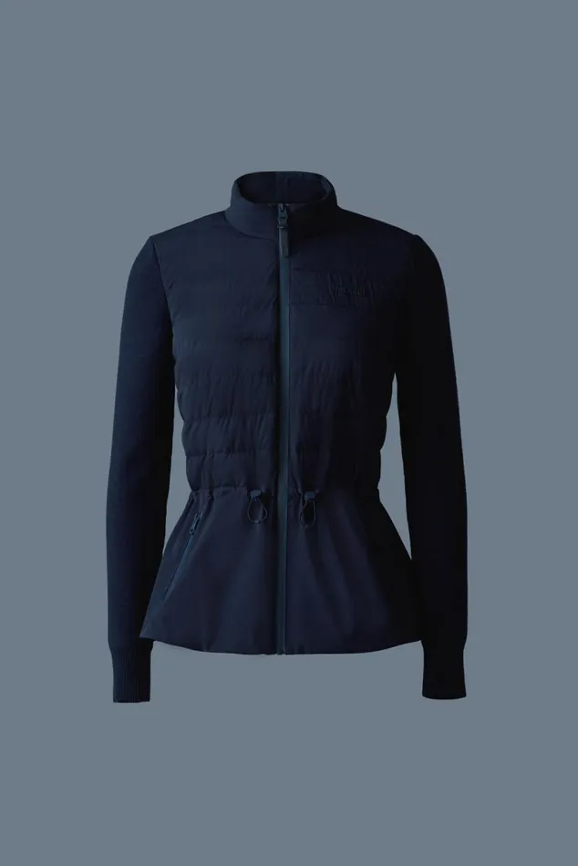 Hoodies and Tops Women Mackage LAIKA Hybrid Down Jacket With Peplum Black