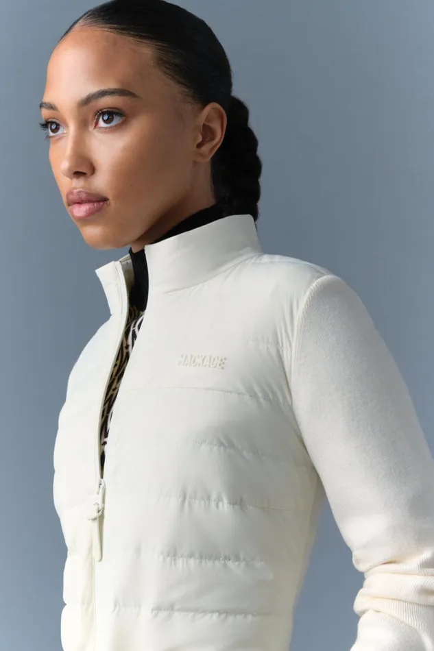 Hoodies and Tops Women Mackage LAIKA Hybrid Down Jacket With Peplum Black