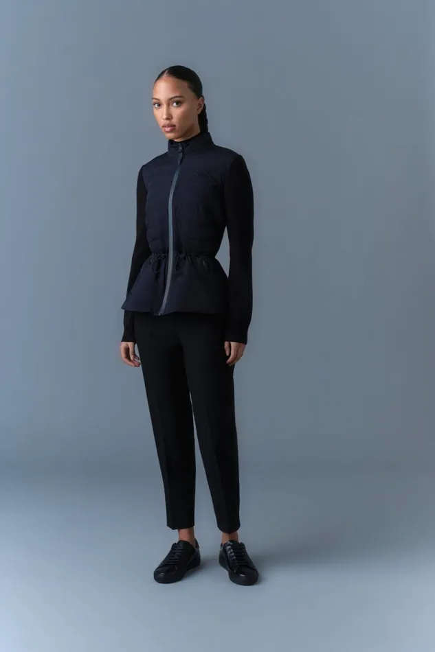 Hoodies and Tops Women Mackage LAIKA Hybrid Down Jacket With Peplum Black