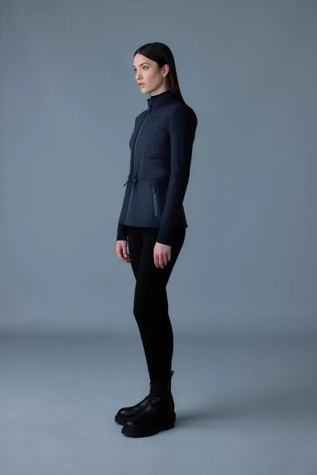 Hoodies and Tops Women Mackage LAIKA Hybrid Down Jacket With Peplum Black