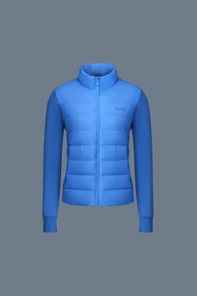 Hoodies and Tops Women Mackage OCEANECITY Light Down Mixedmedia Jacket Navy