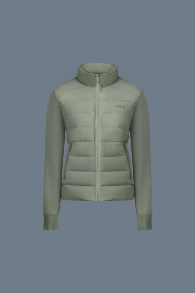 Hoodies and Tops Women Mackage OCEANECITY Light Down Mixedmedia Jacket Navy