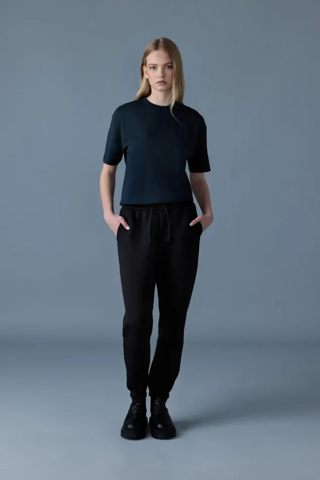 Hoodies and Tops Women Mackage TEER Teeshirt With Mackage Silicone Logo Navy