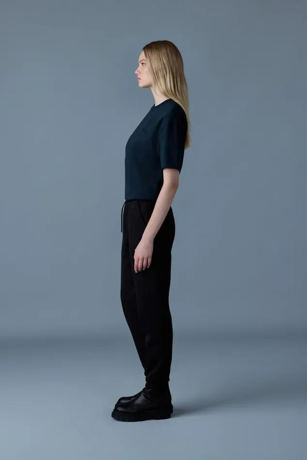 Hoodies and Tops Women Mackage TEER Teeshirt With Mackage Silicone Logo Navy