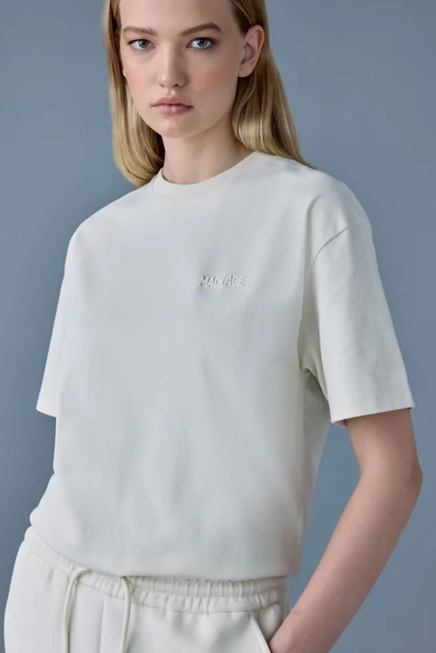 Hoodies and Tops Women Mackage TEER Teeshirt With Mackage Silicone Logo Navy