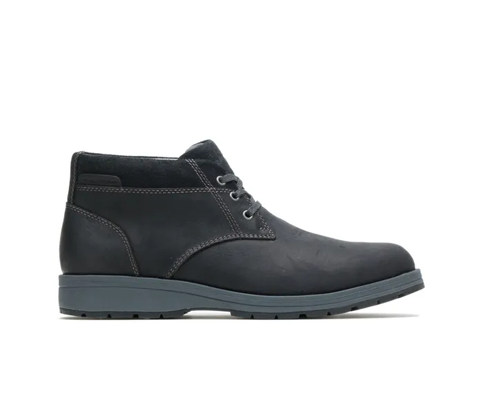 Hush Puppies Beauceron Short Ice Black Waterproof Leather Men Boots