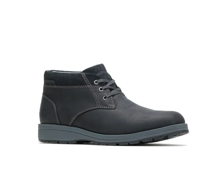 Hush Puppies Beauceron Short Ice Black Waterproof Leather Men Boots Hush Puppies Beauceron Short Ice Black Waterproof Leather Men Boots