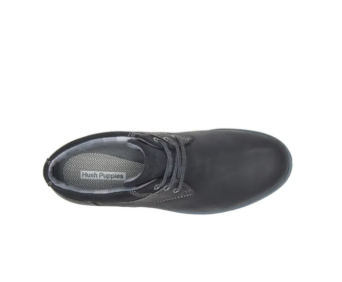 Hush Puppies Beauceron Short Ice Black Waterproof Leather Men Boots Hush Puppies Beauceron Short Ice Black Waterproof Leather Men Boots