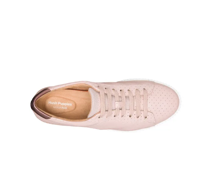 Hush Puppies Sabine Sneaker Pale Blush Perf Leather Women Sneakers