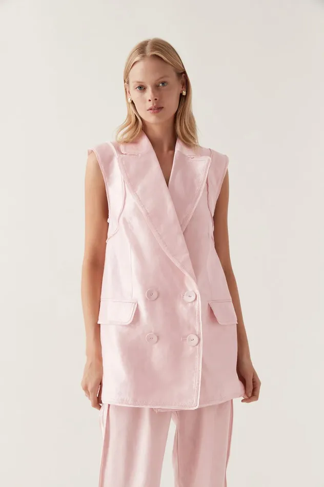 Insight Oversized Vest Soft Pink Women Aje Blazers Jackets 038 Coats