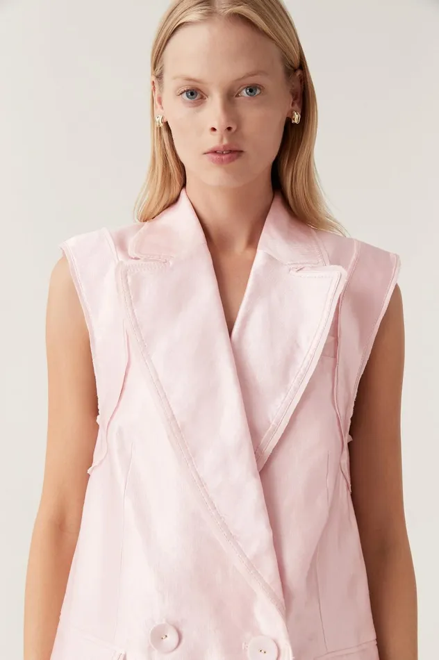 Insight Oversized Vest Soft Pink Women Aje Blazers Jackets 038 Coats