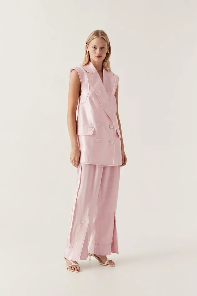 Insight Oversized Vest Soft Pink Women Aje Blazers Jackets 038 Coats