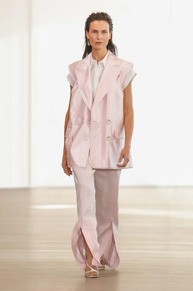 Insight Oversized Vest Soft Pink Women Aje Blazers Jackets 038 Coats