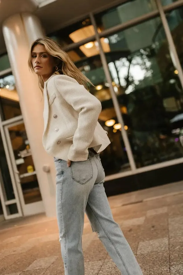 Isabella Blazer In White White Women Bohme Tops