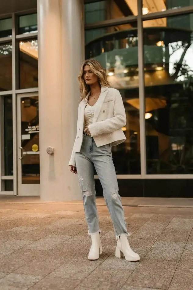 Isabella Blazer In White White Women Bohme Tops