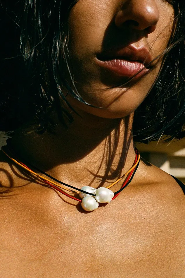 Isla Pearl Necklace Black Women Chan Luu Necklaces
