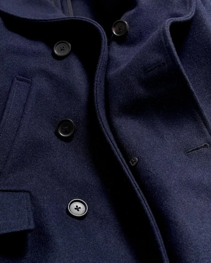 Jackets and Outerwear Men Billy Reid Bond Peacoat Navy