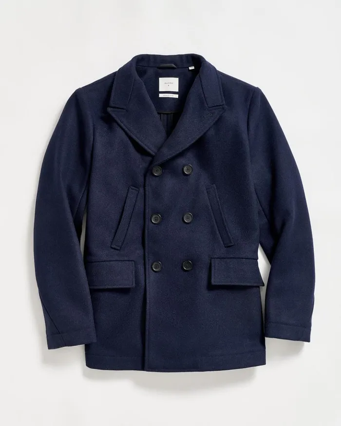 Jackets and Outerwear Men Billy Reid Bond Peacoat Navy