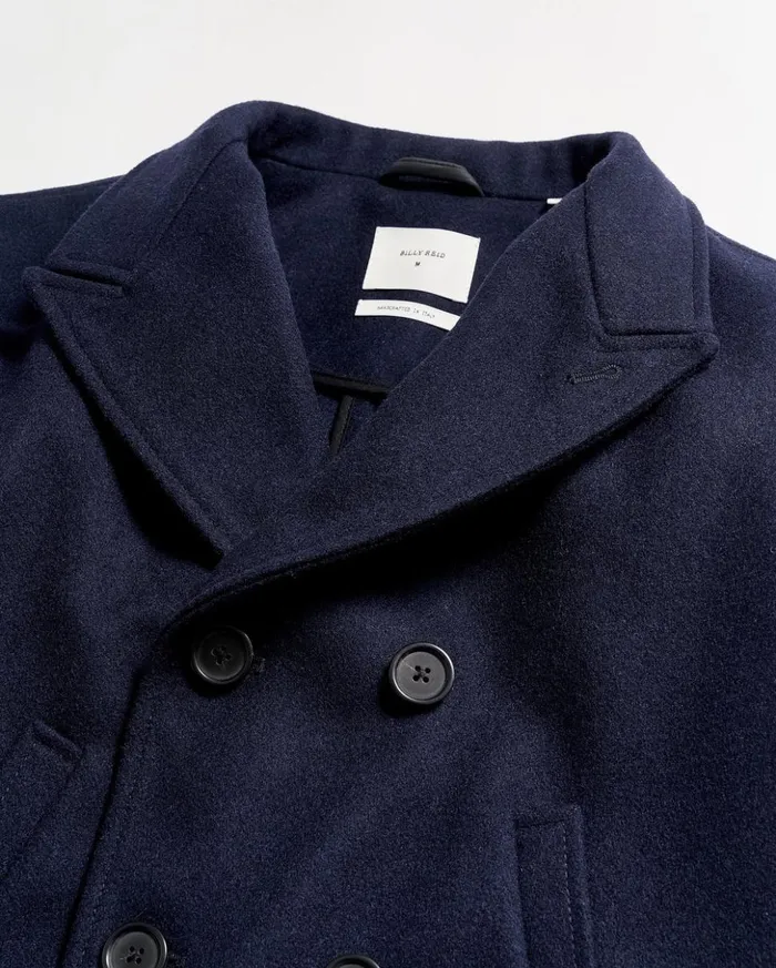 Jackets and Outerwear Men Billy Reid Bond Peacoat Navy