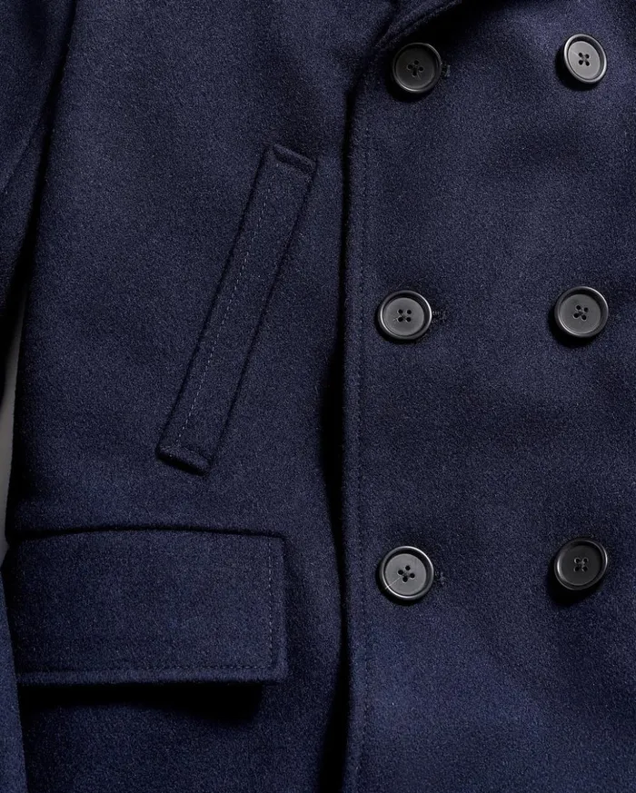 Jackets and Outerwear Men Billy Reid Bond Peacoat Navy