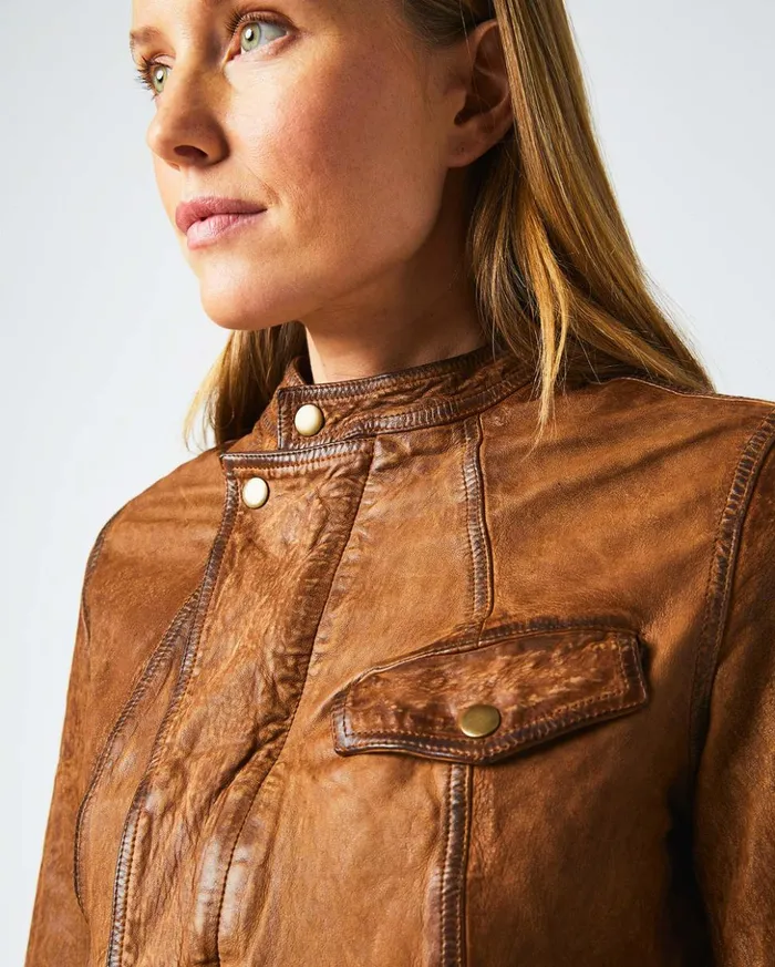 Jackets and Outerwear Women Billy Reid Biker Jacket Brown