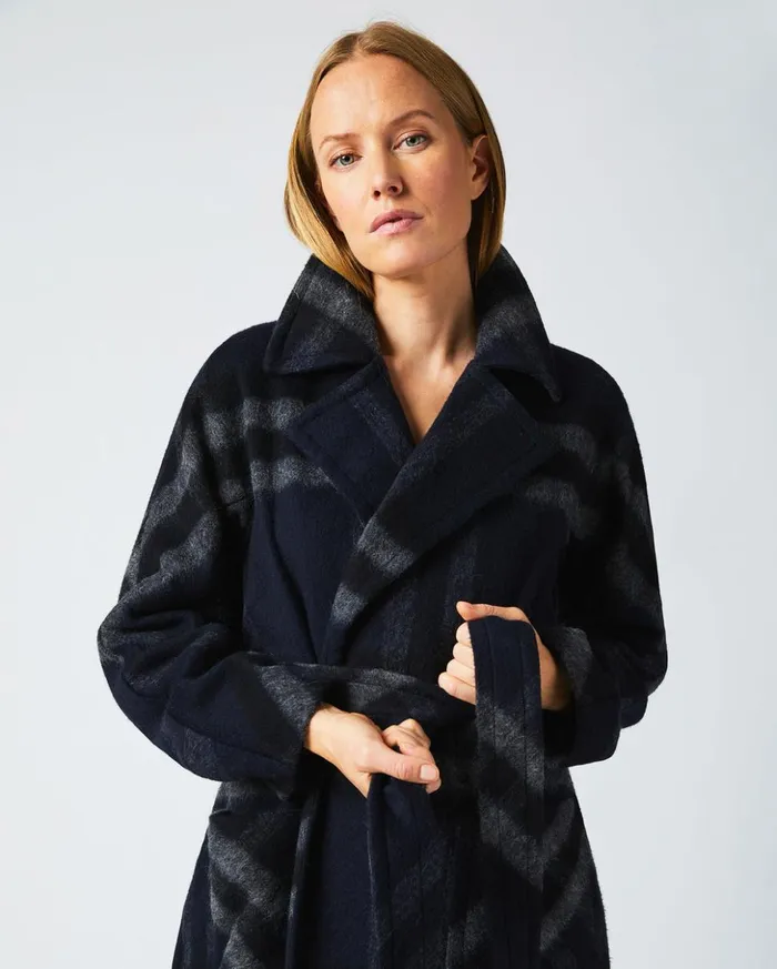 Jackets and Outerwear Women Billy Reid Car Blanket Coat Blackgrey