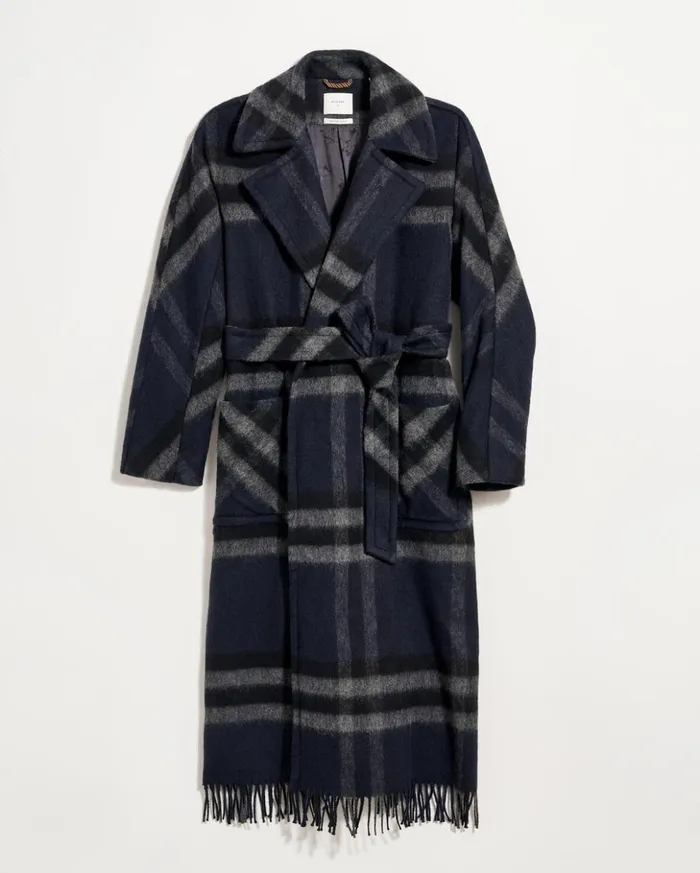 Jackets and Outerwear Women Billy Reid Car Blanket Coat Blackgrey