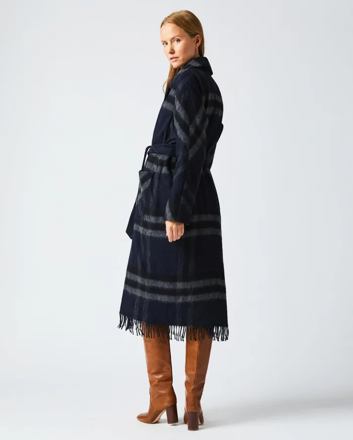 Jackets and Outerwear Women Billy Reid Car Blanket Coat Blackgrey