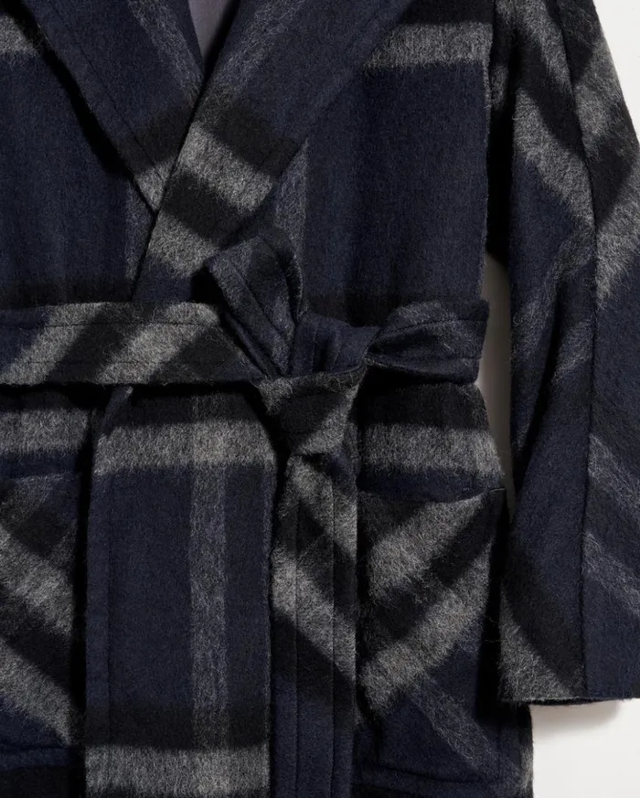 Jackets and Outerwear Women Billy Reid Car Blanket Coat Blackgrey