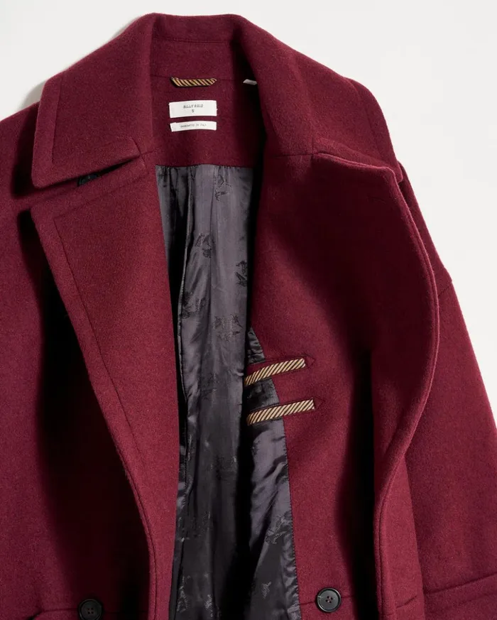 Jackets and Outerwear Women Billy Reid Cocoon Coat Solid Burgundy