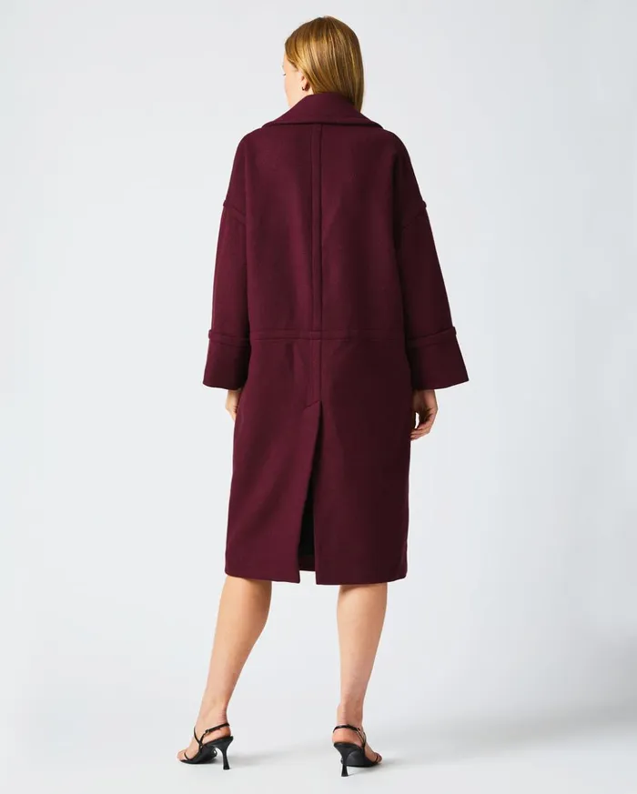 Jackets and Outerwear Women Billy Reid Cocoon Coat Solid Burgundy
