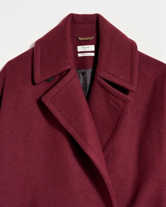 Jackets and Outerwear Women Billy Reid Cocoon Coat Solid Burgundy