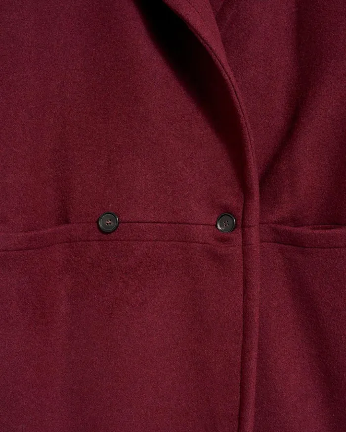 Jackets and Outerwear Women Billy Reid Cocoon Coat Solid Burgundy