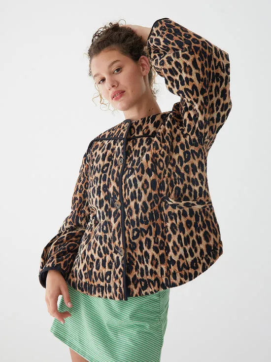 Jackets Outerwear Women Macey Quilted Jacket Leopard Lisa Says Gah