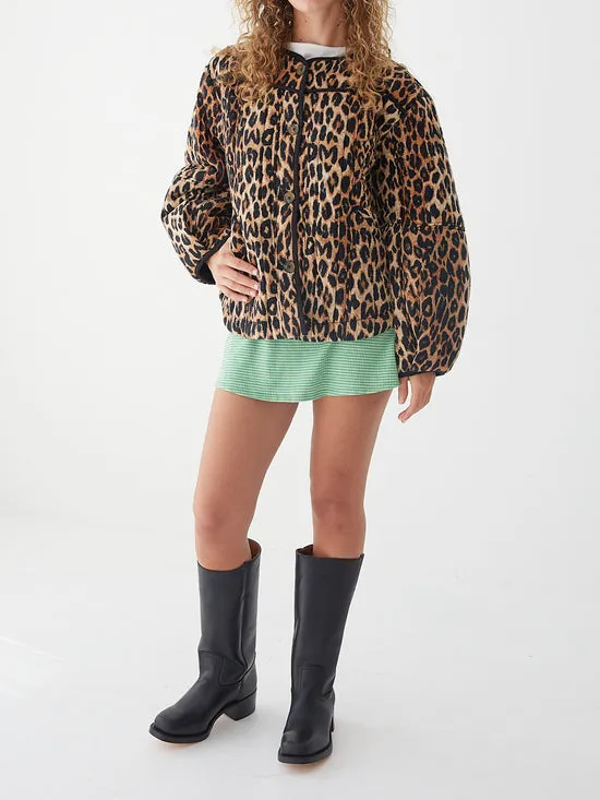 Jackets Outerwear Women Macey Quilted Jacket Leopard Lisa Says Gah