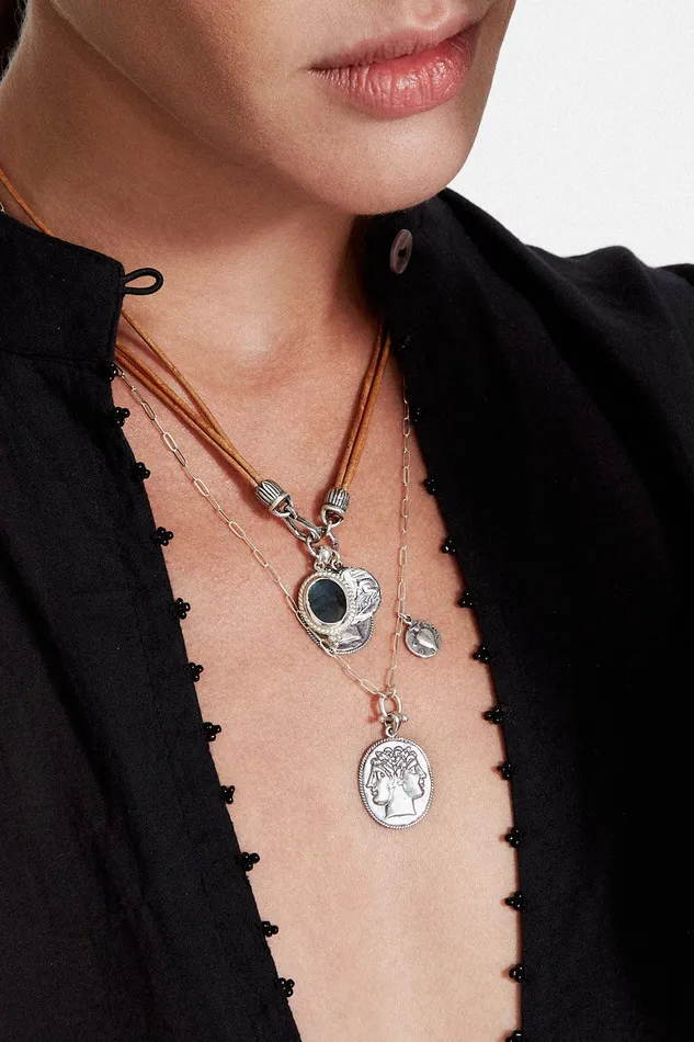 Janus Coin Necklace Silver Women Chan Luu Necklaces