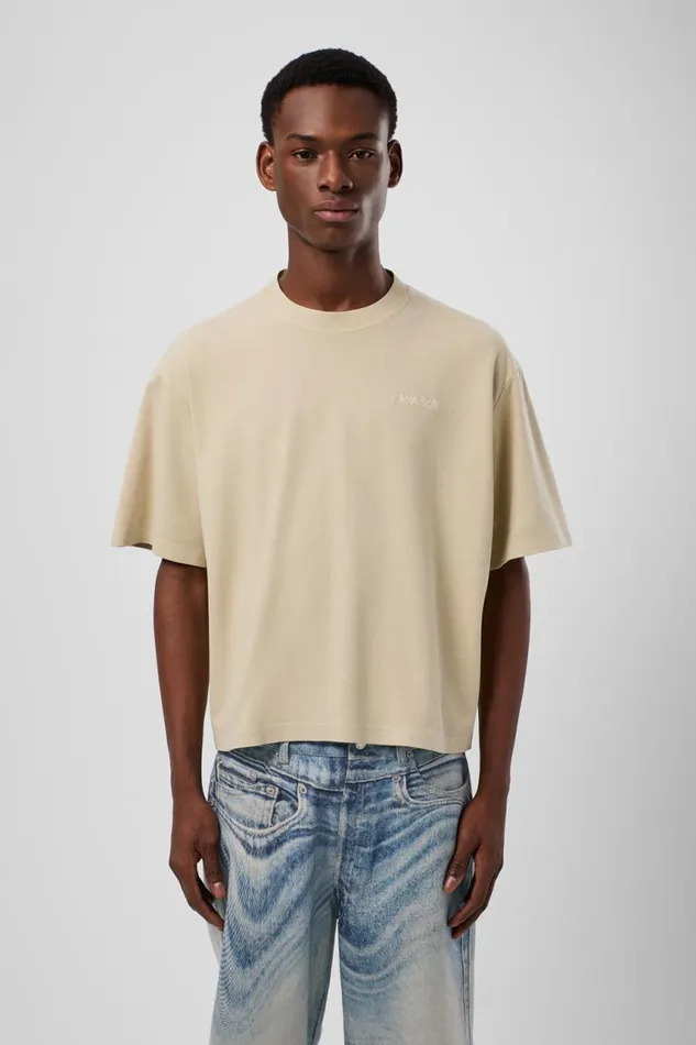 Jersey Men Camper TShirt Beige Cotton Tshirt