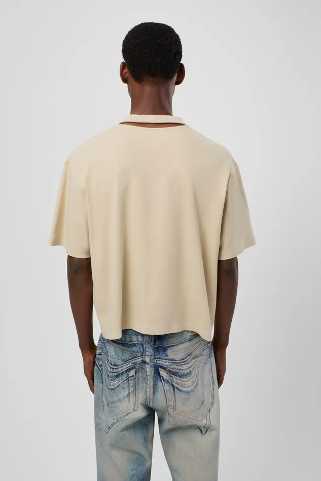 Jersey Men Camper TShirt Beige Cotton Tshirt Jersey Men Camper TShirt Beige Cotton Tshirt