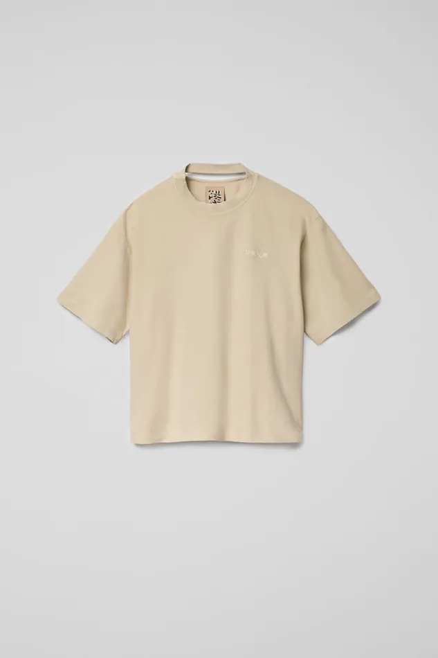 Jersey Men Camper TShirt Beige Cotton Tshirt Jersey Men Camper TShirt Beige Cotton Tshirt