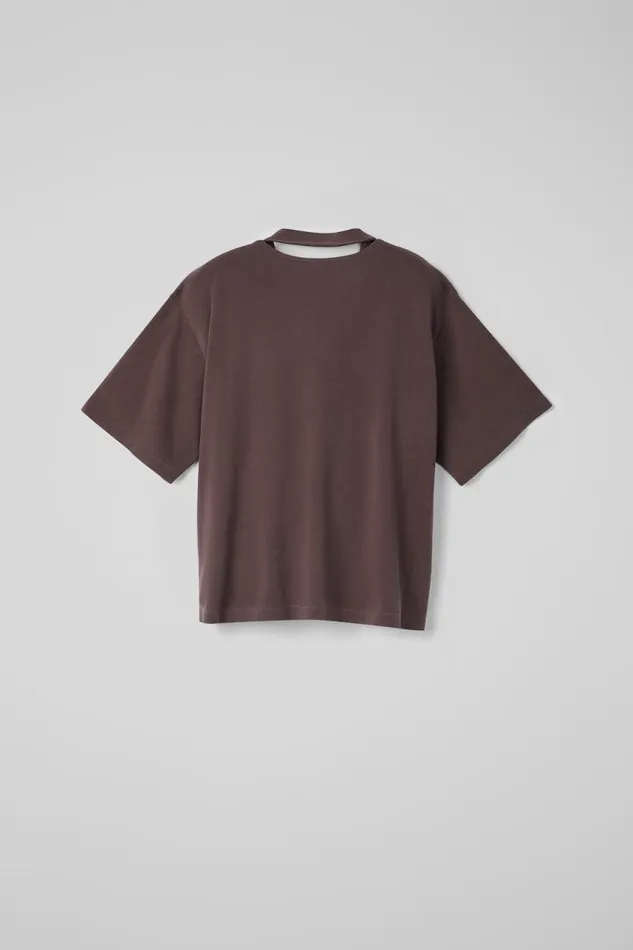Jersey Men Camper TShirt Dusty Brown Organic Cotton TShirt Jersey Men Camper TShirt Dusty Brown Organic Cotton TShirt