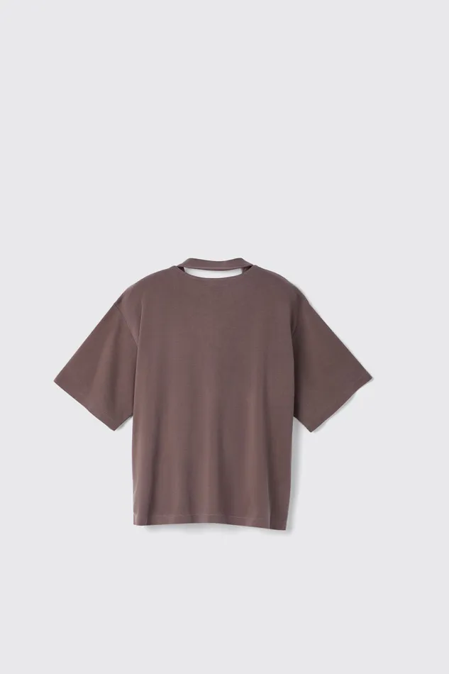 Jersey Men Camper TShirt Dusty Brown Organic Cotton TShirt Jersey Men Camper TShirt Dusty Brown Organic Cotton TShirt