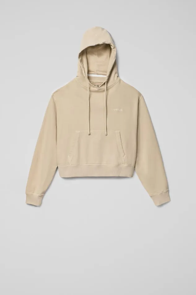 Jersey Women Camper Hoodie Beige Cotton Hoodie