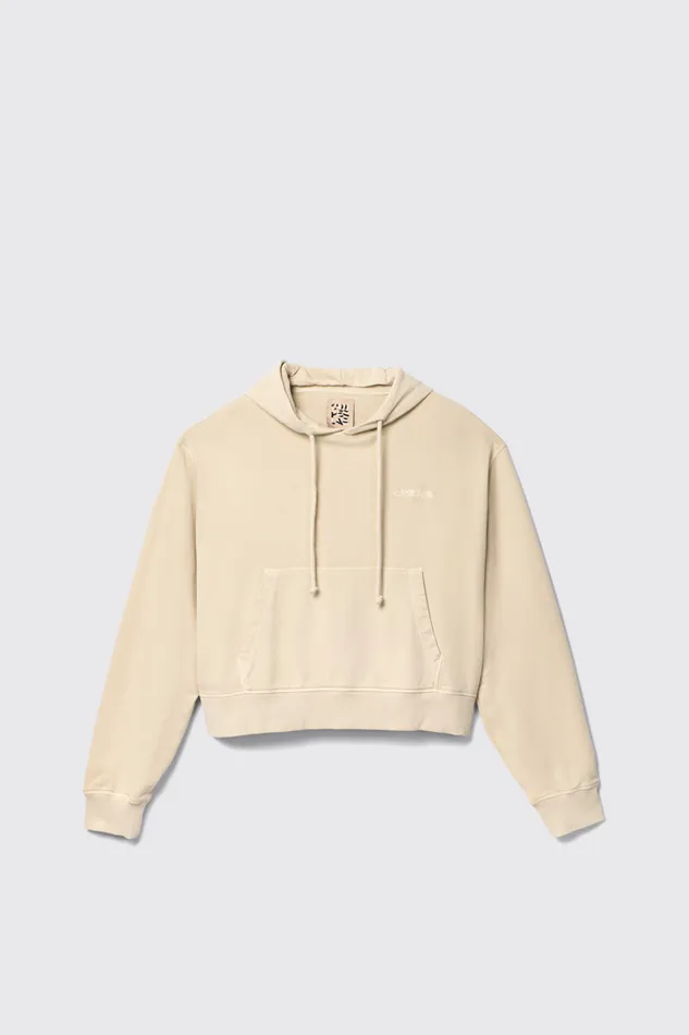 Jersey Women Camper Hoodie Beige Cotton Hoodie
