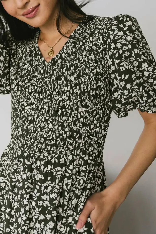 Josephine Floral Dress Olive Women Bohme Dresses