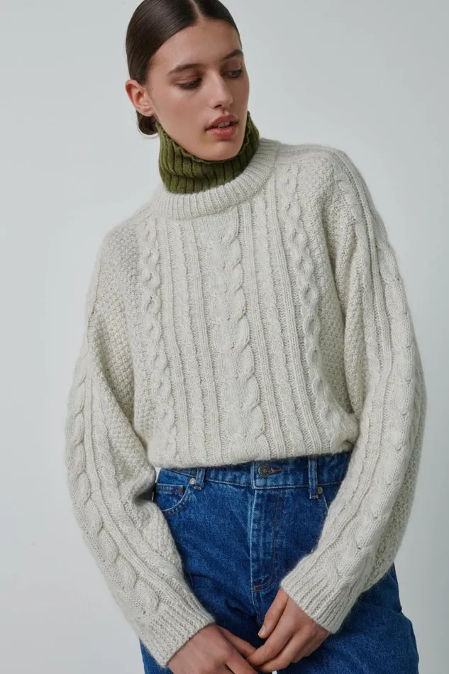 Jumpers and Cardigans Women Soeur WANDO JUMPER Offwhite