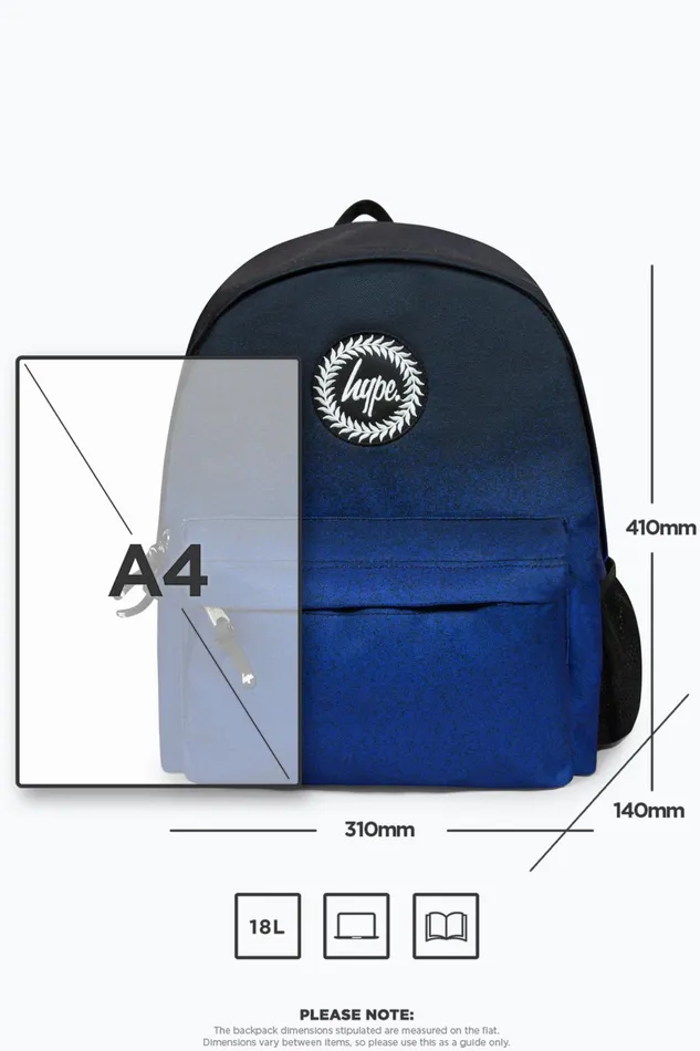 Just Hype Backpacks Hype Iconic BlackBlue Speckle Fade Boys School Backpack
